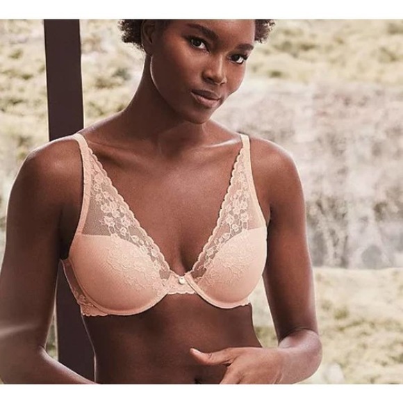 NATORI Cherry Blossom Convertible Lace Bra in Cameo Rose SIZE 34DDD  NWOT - Picture 1 of 15